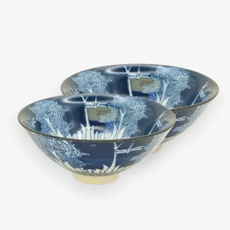 Set de cuencos de porcelana con flor de 50 mls.-Vasos y cuencos-Kiyama Tea