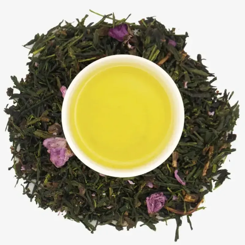 Sakura Sencha con flores-Sabores-Kiyama Tea
