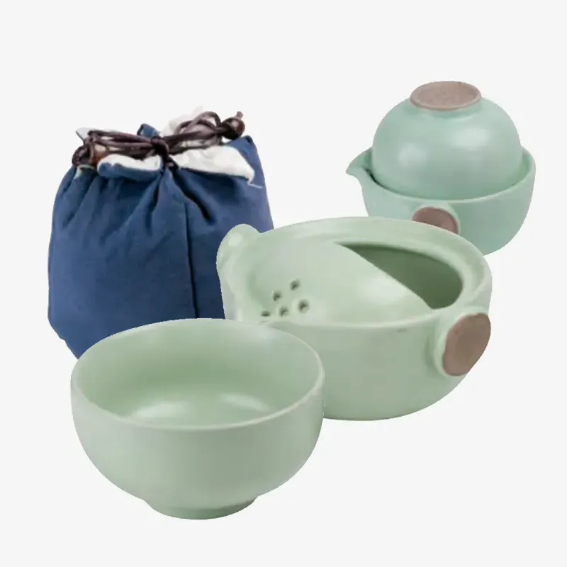 Set de Gongfu para viaje Celadon 160 ml-Teteras China-Kiyama Tea