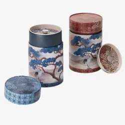Latas metálicas para té 'Tsuru'
